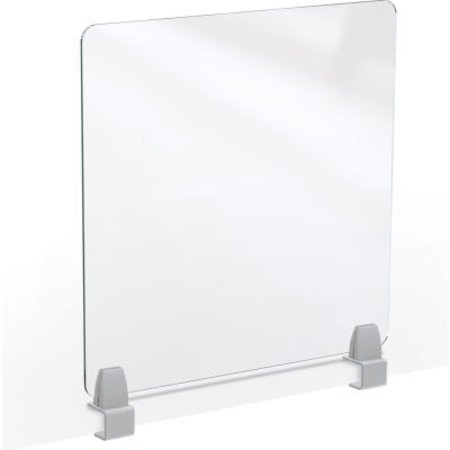 MOORECO MooreCo Clear Acrylic 24"H x 23"W Edge Clamp Acrylic Panel 4mm Thick 45258